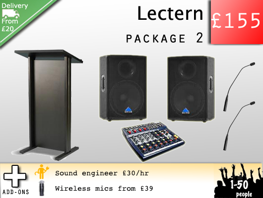 Hire a lectern for a presentation
