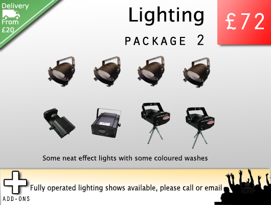 Disco lighting hire for parties
